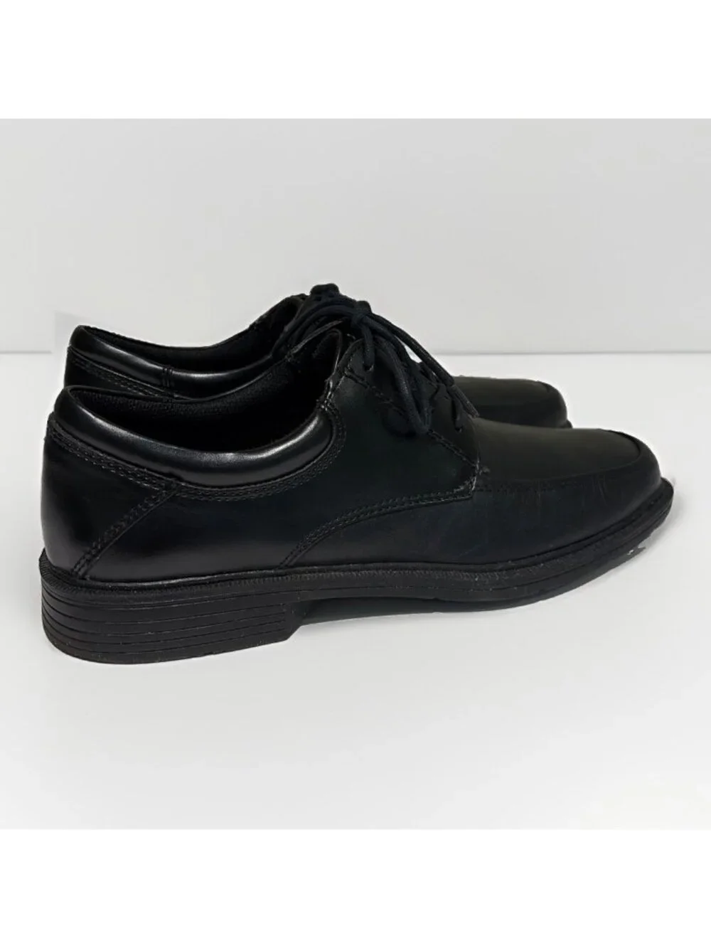Nunn Bush Mens Black Leather Comfort Gel Oxford Shoes 81822-001 Size 10M Classic